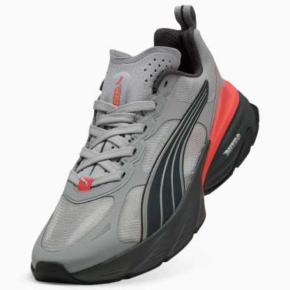PUMA Fade Sneakers Unisex – Gray Echo-Shadow Gray-Red Glamour