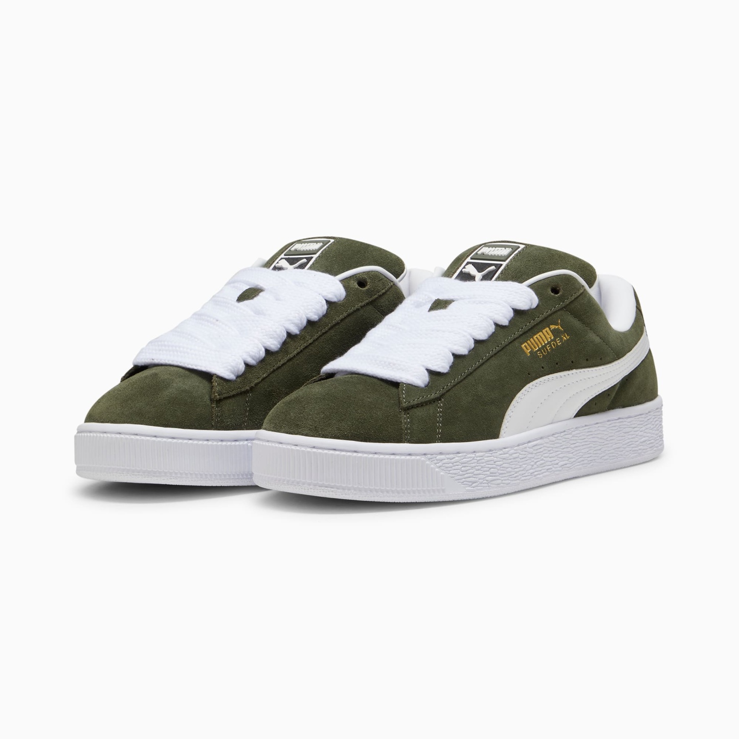 Suede XL Sneakers Unisex – Dark Olive-PUMA White