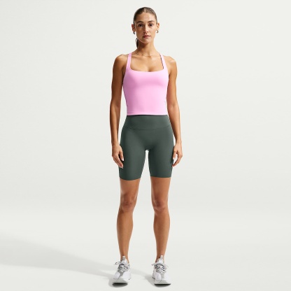 Nike Zenvy Women's High-Waisted 20.5cm (approx.) Biker Shorts – Camo Green/White