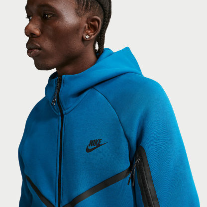 Nike Tech Men's Fleece Windrunner Full-Zip Jacket – Court Blue/Black