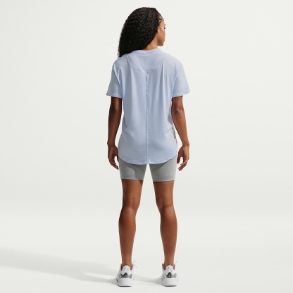 Nike One Relaxed Women's Dri-FIT Short-Sleeve Top – Hydrogen Blue/White