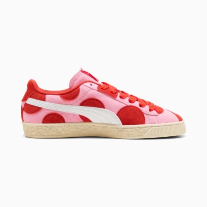 Suede Printed Sneakers Unisex – Pink Lilac-PUMA Red