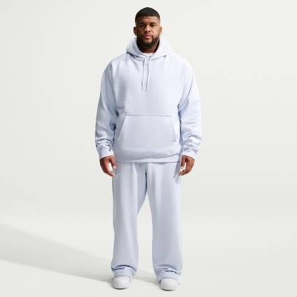 Nike Solo Swoosh Men's Pullover Hoodie – Football Grey/White
