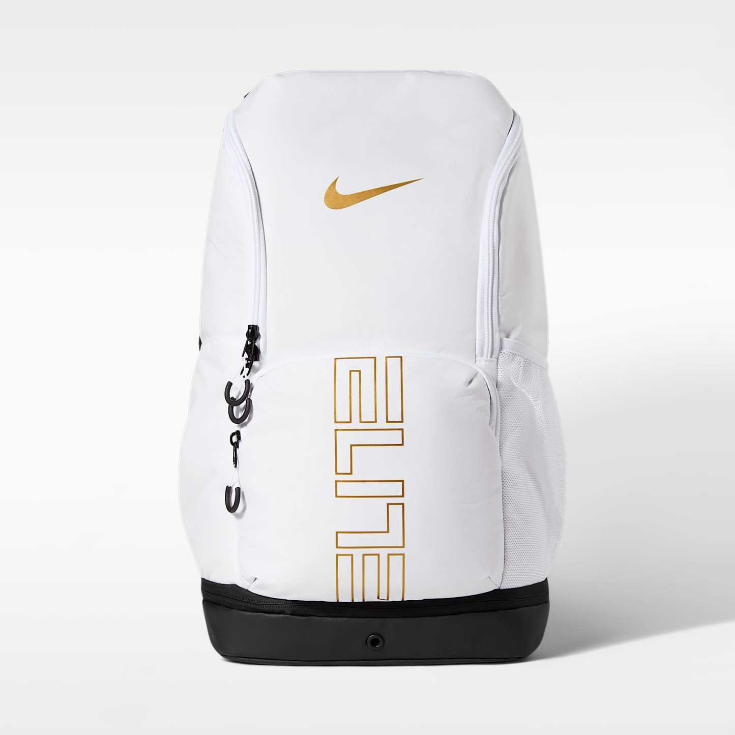 Nike Varsity Elite Backpack (32L) – White/Black/Metallic Gold