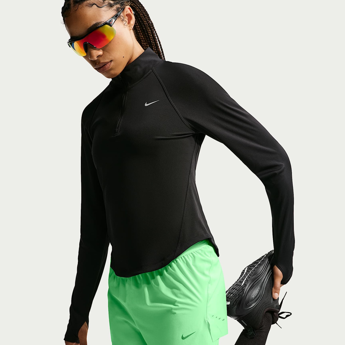Nike Swift Women's Dri-FIT Mid-Rise 2-in-1 Running Shorts – Illusion Green/Cucumber Calm