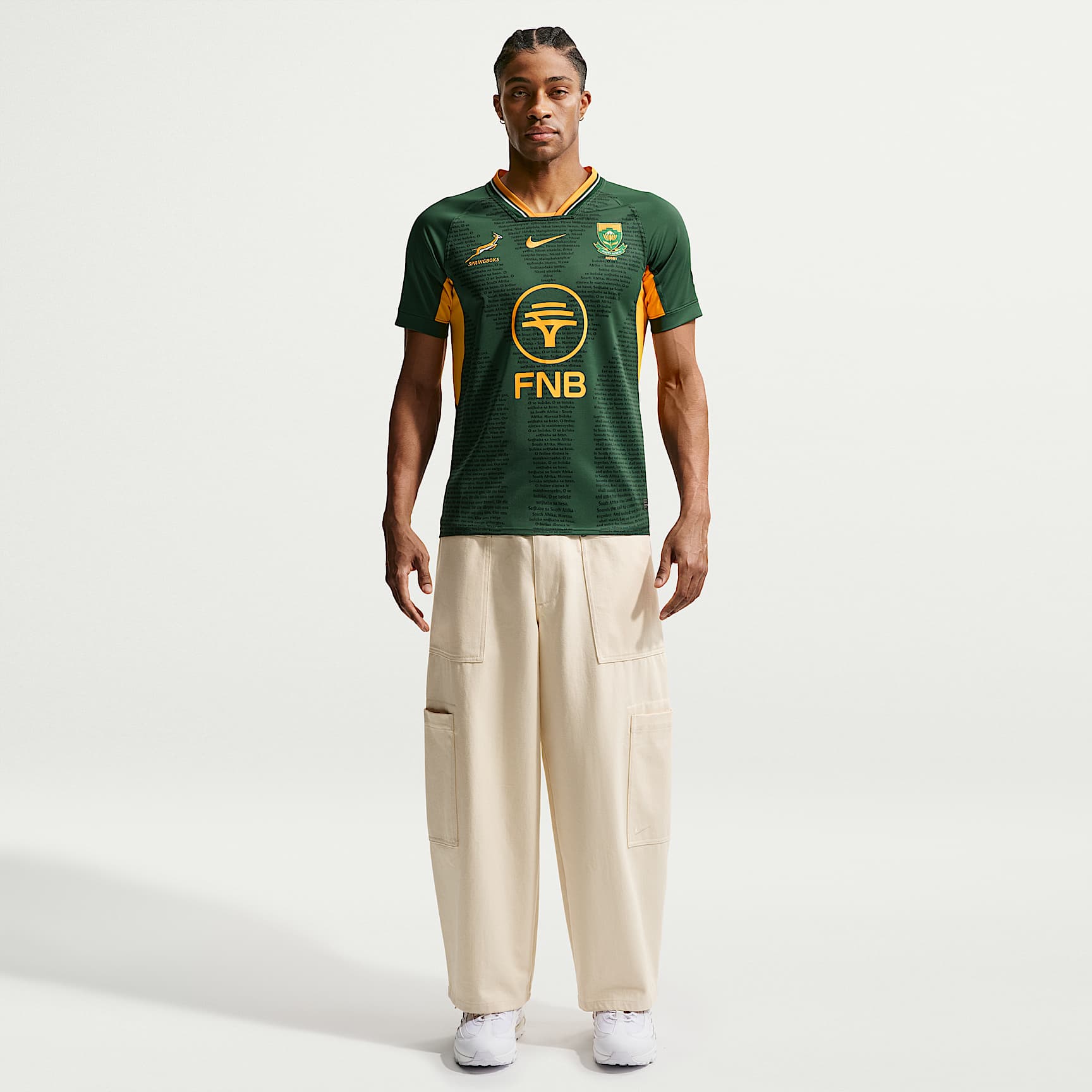 Springboks RGR Replica Home Men's Nike Rugby Shirt – Gorge Green/University Gold/University Gold