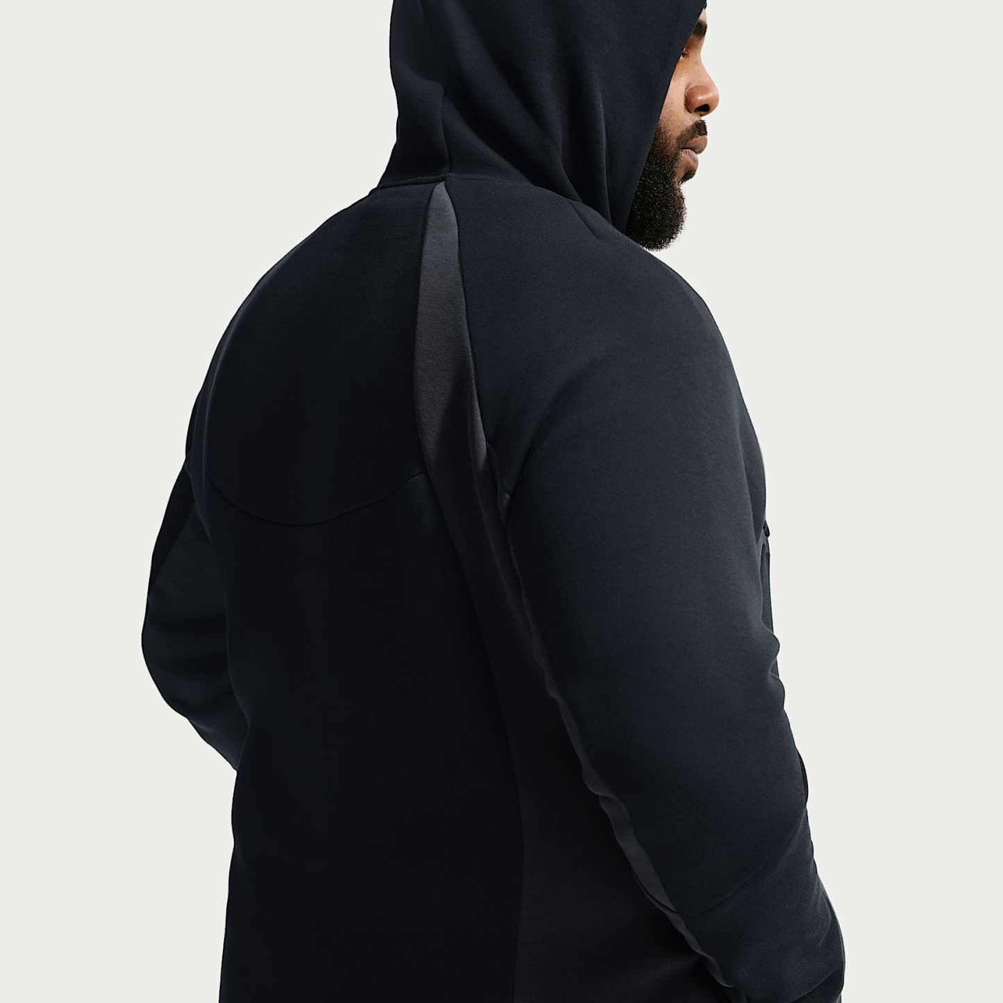 Nike Tech Men's Colour-Block Full-Zip Fleece Windrunner Jacket – Black/Anthracite/Black