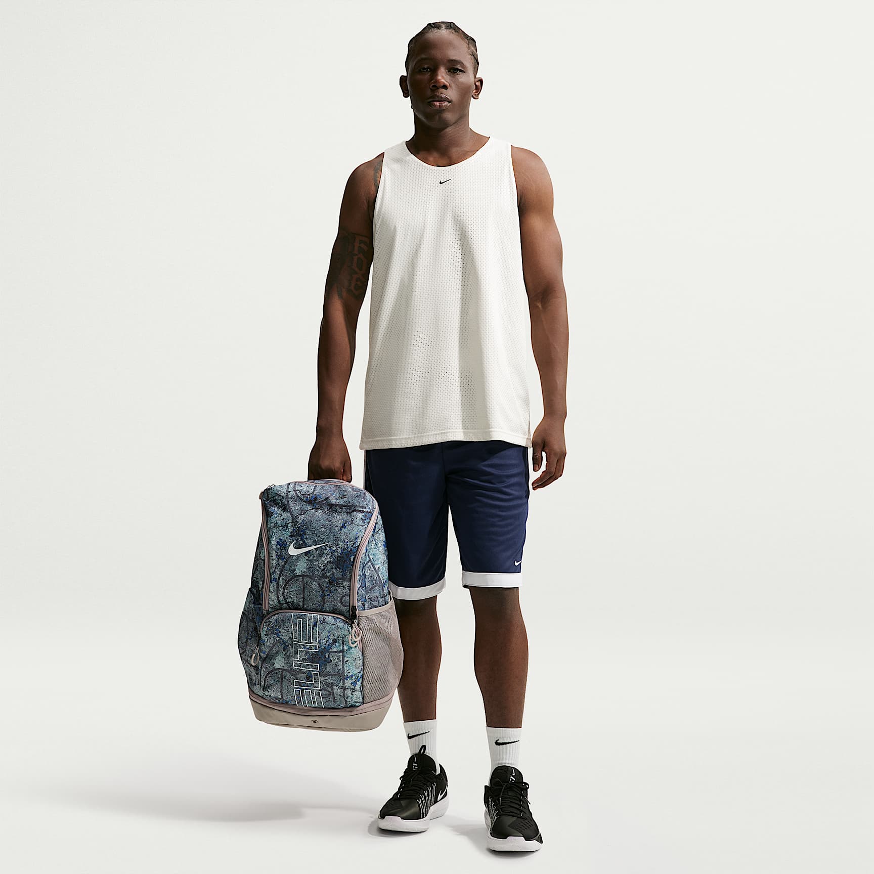 Nike Varsity Elite Printed Backpack (32L) – White/College Grey/White