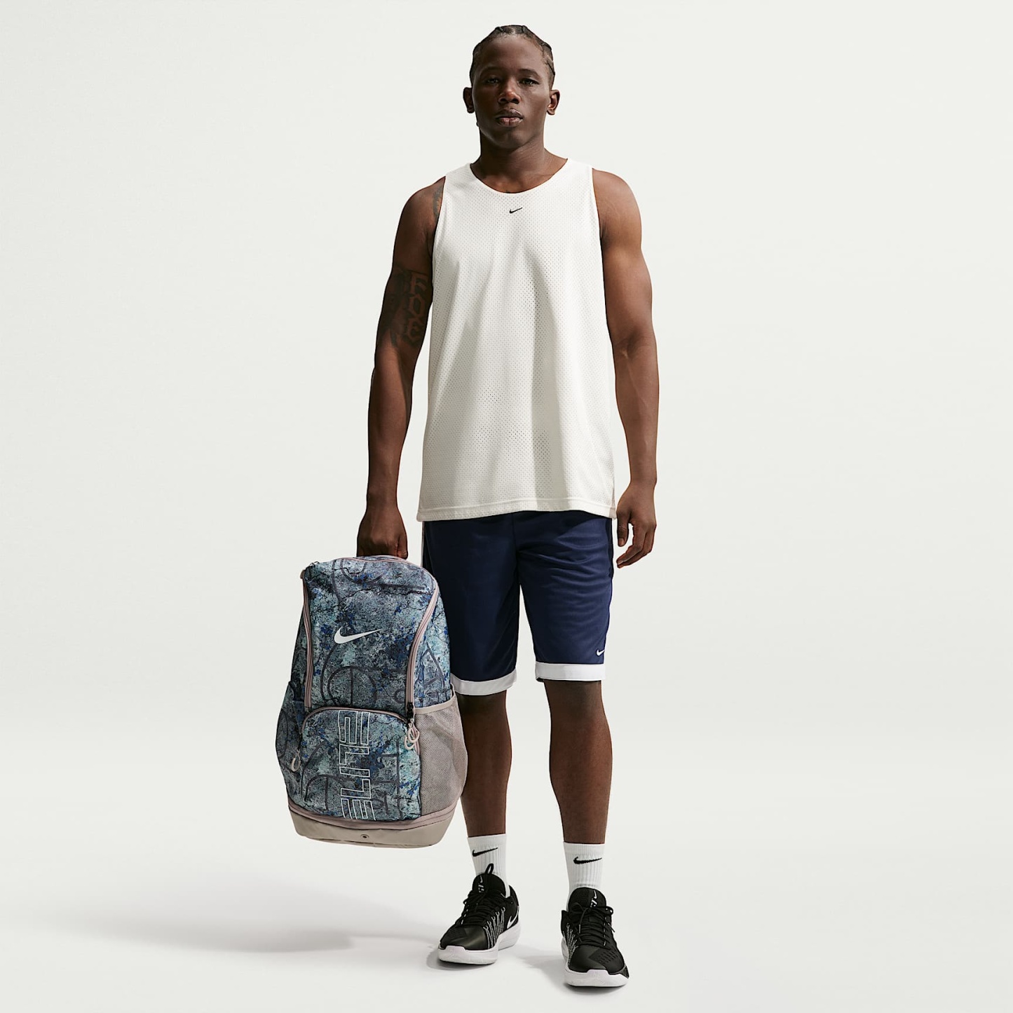 Nike Varsity Elite Printed Backpack (32L) – White/College Grey/White