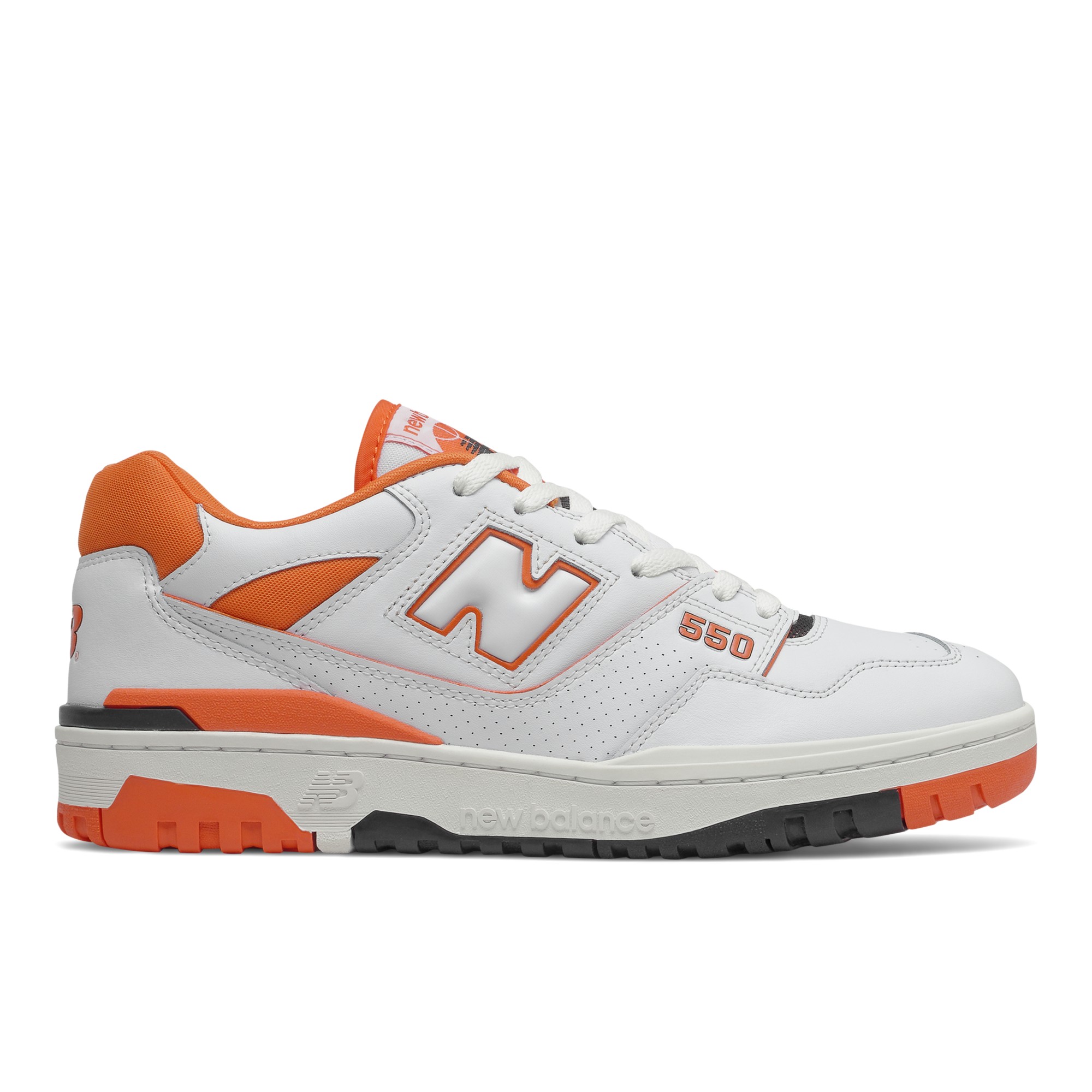 BB550 – White with Varsity Orange