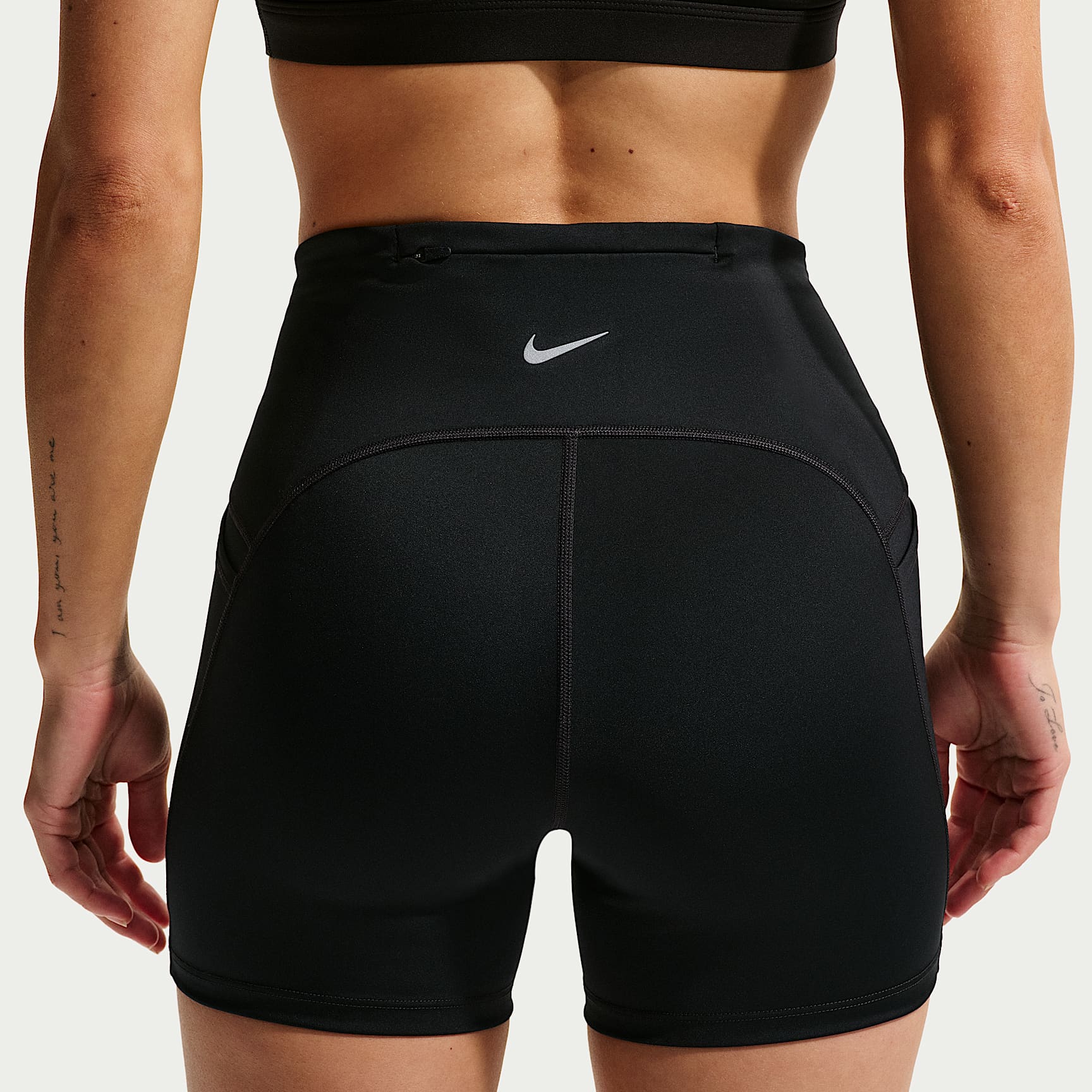 Nike Swift Women's High-Waisted 10cm (approx.) Tight Running Shorts with Pockets – Black