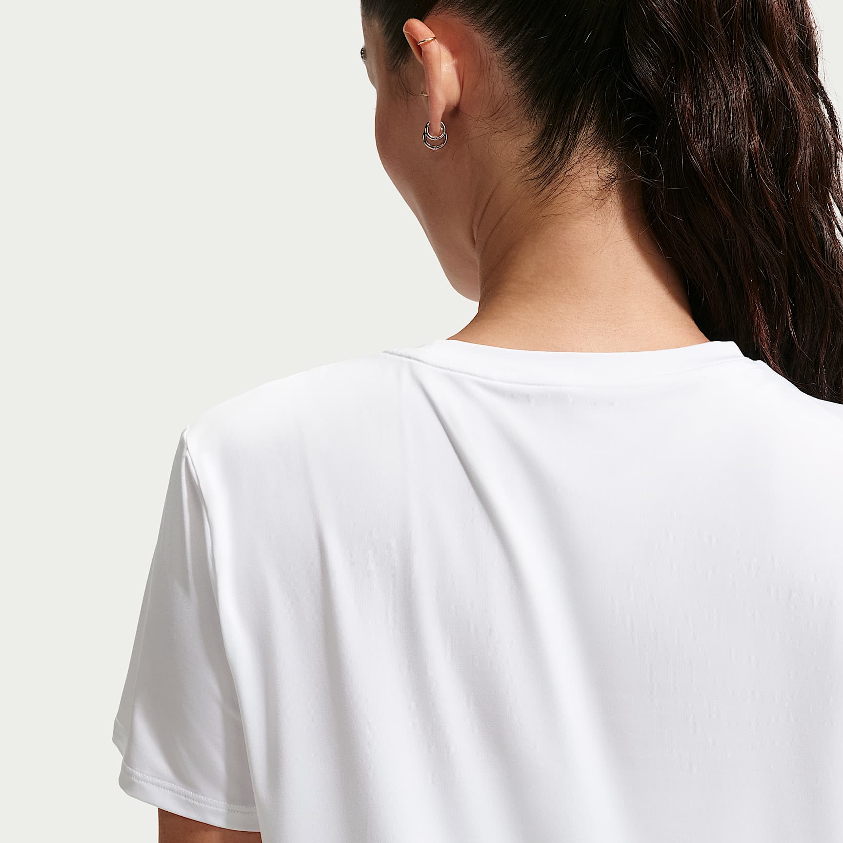 Nike One Classic Women's Dri-FIT Short-Sleeve Top – White/Black