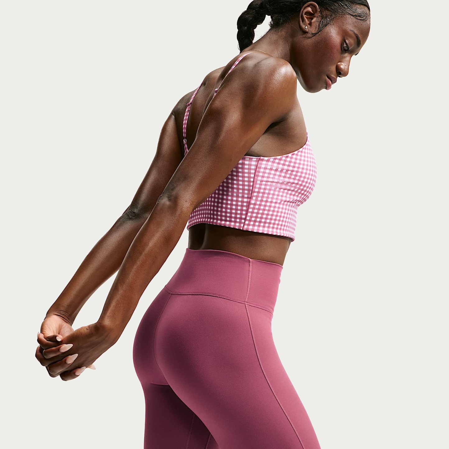 Nike One Women's High-Waisted 20.5cm (approx.) Biker Shorts – Pink Smoke/White