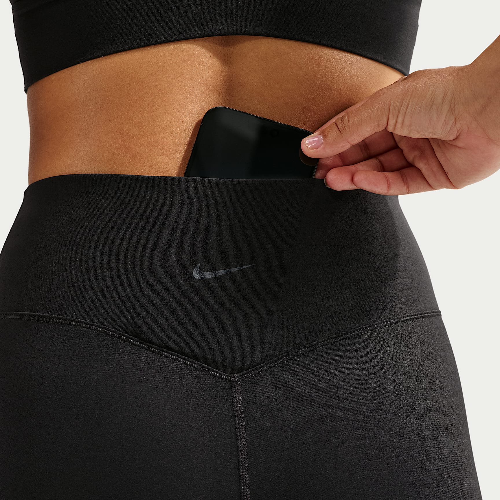Nike Zenvy Women's High-Waisted 20.5cm (approx.) Biker Shorts – Black/Cool Grey