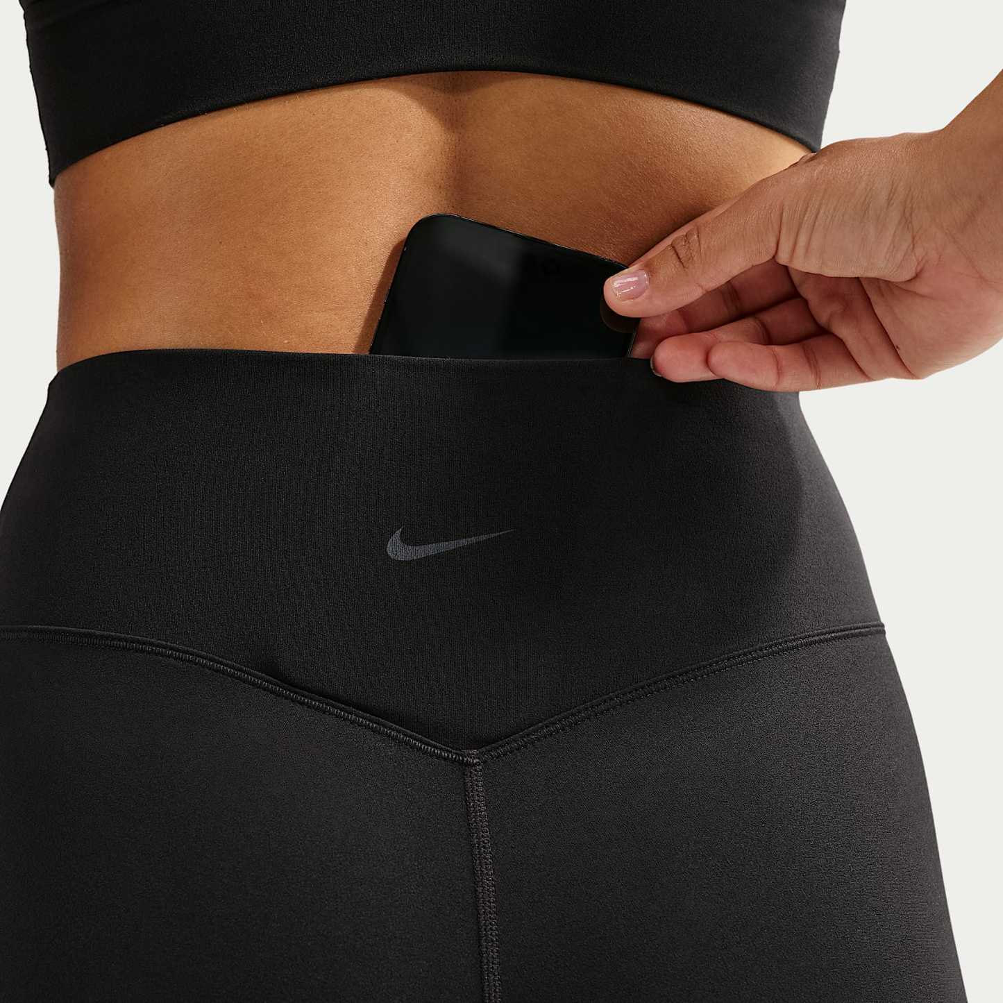 Nike Zenvy Women's High-Waisted 20.5cm (approx.) Biker Shorts – Black/Cool Grey