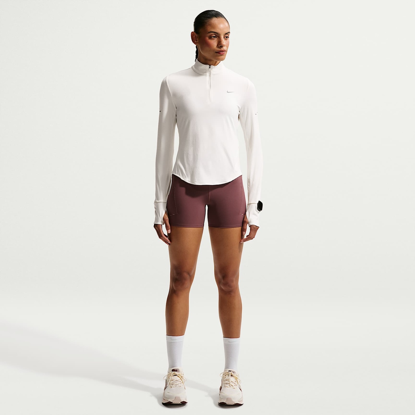 Nike Swift Women's Dri-FIT UV 1/4-Zip Running Top – Sail