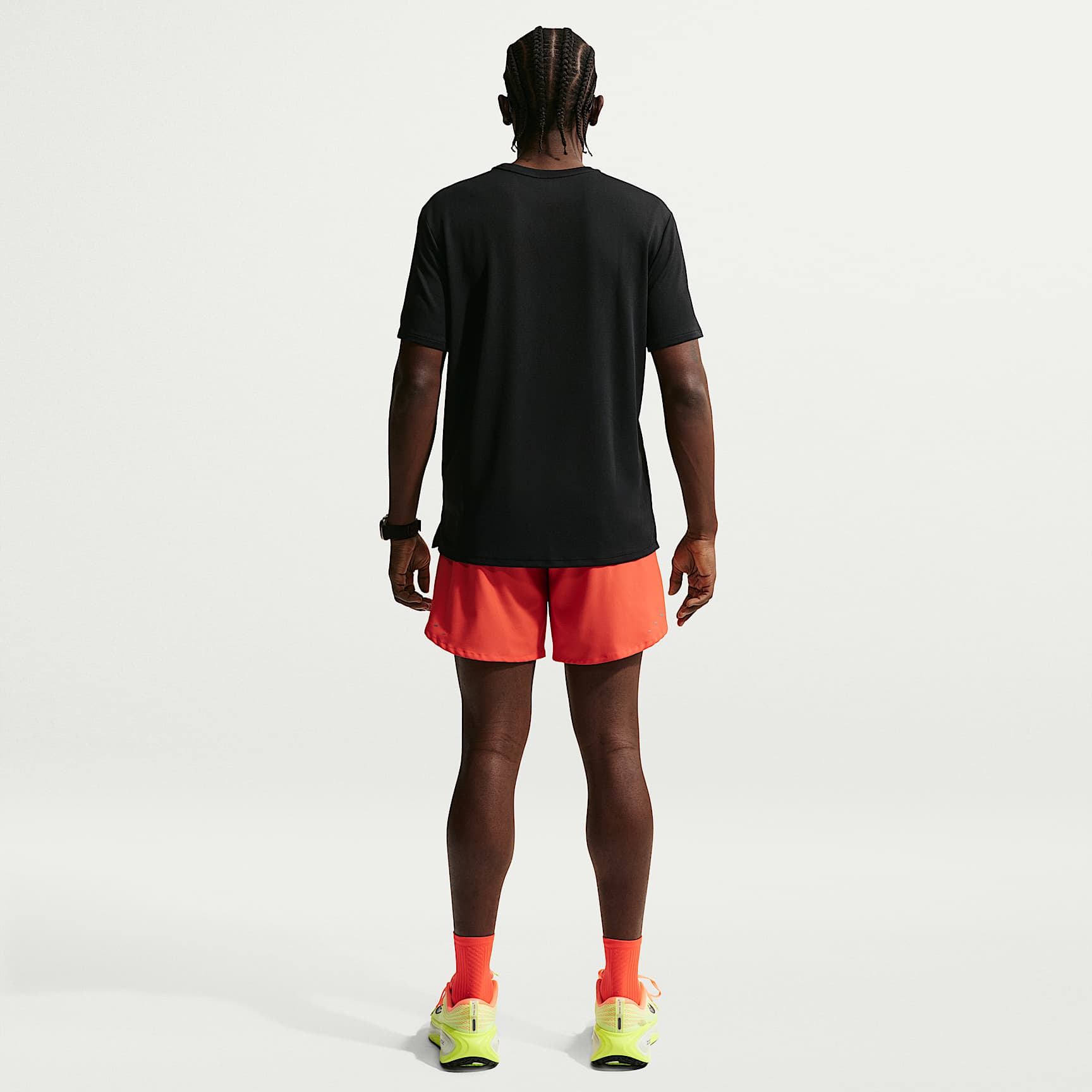 Nike Miler Men's Dri-FIT Short-Sleeve Running Top – Black/Black