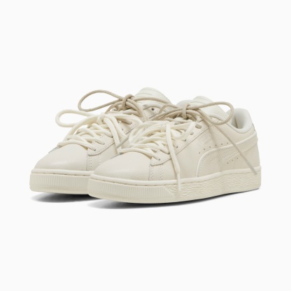 Suede Bloom Dress-Up Sneakers Women – Vapor Gray-Warm White