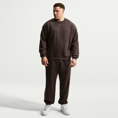 Nike Solo Fleece Men's Crew-Neck Sweatshirt – Velvet Brown/Sail