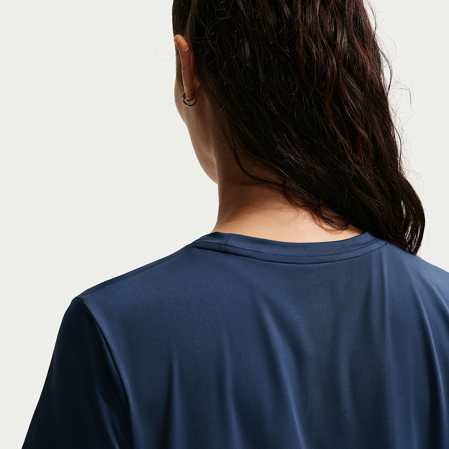 Nike One Classic Women's Dri-FIT Short-Sleeve Top – Midnight Navy/White