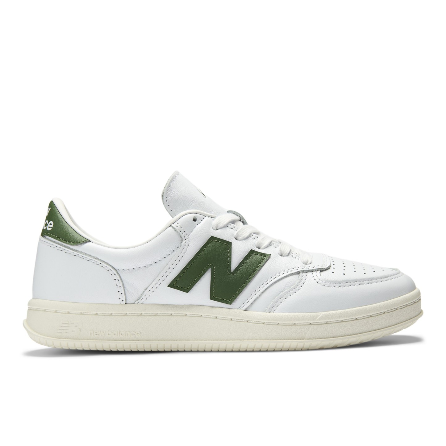 T500 – WHITE with DARK ALPINE GREEN