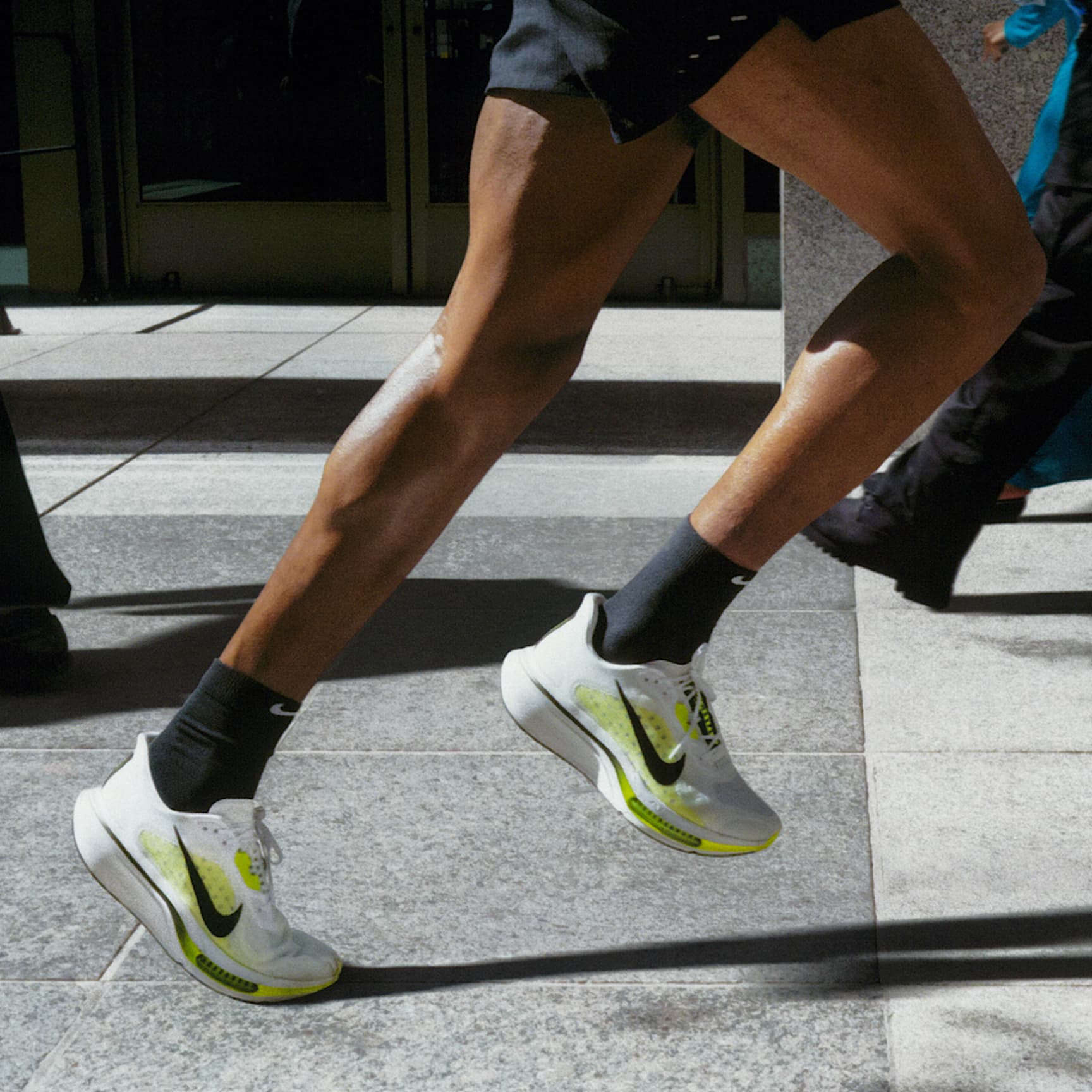 Nike Pegasus Plus 2 Men's Road-Running Shoes – White/Lemon Venom/Black