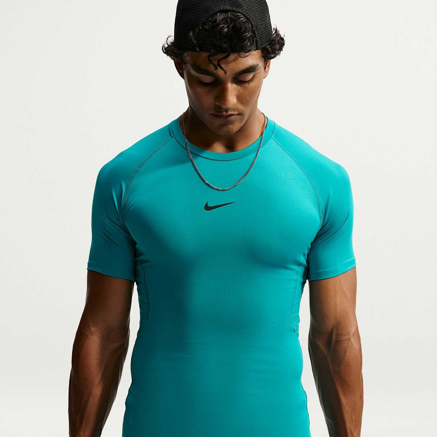 Nike Pro Men's Dri-FIT Tight Short-Sleeve Fitness Top – Energy/Black