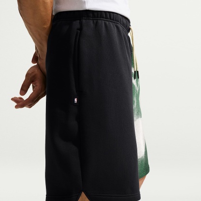Boston Celtics Standard Issue Nike Men's Fleece Basketball Shorts – Black/White