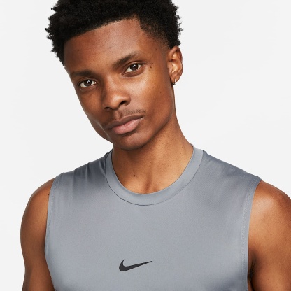 Nike Pro Men's Dri-FIT Tight Sleeveless Fitness Top – Smoke Grey/Black