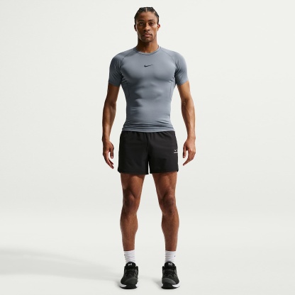 Nike Pro Men's Dri-FIT Tight Short-Sleeve Fitness Top – Smoke Grey/Black