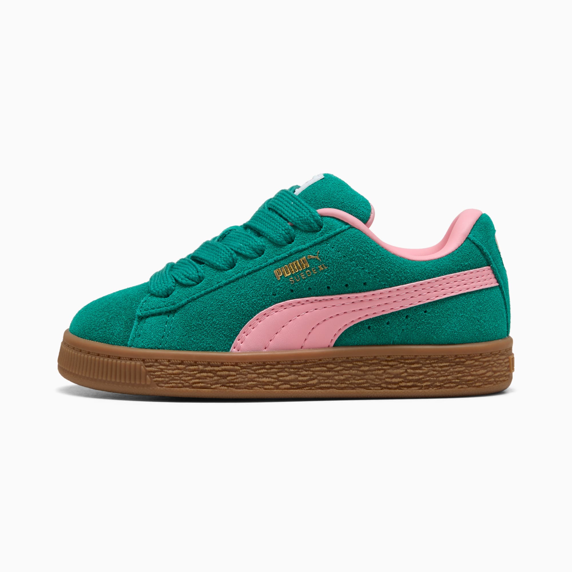 Suede XL Kids' Sneakers – Wild Green-Pinkscape
