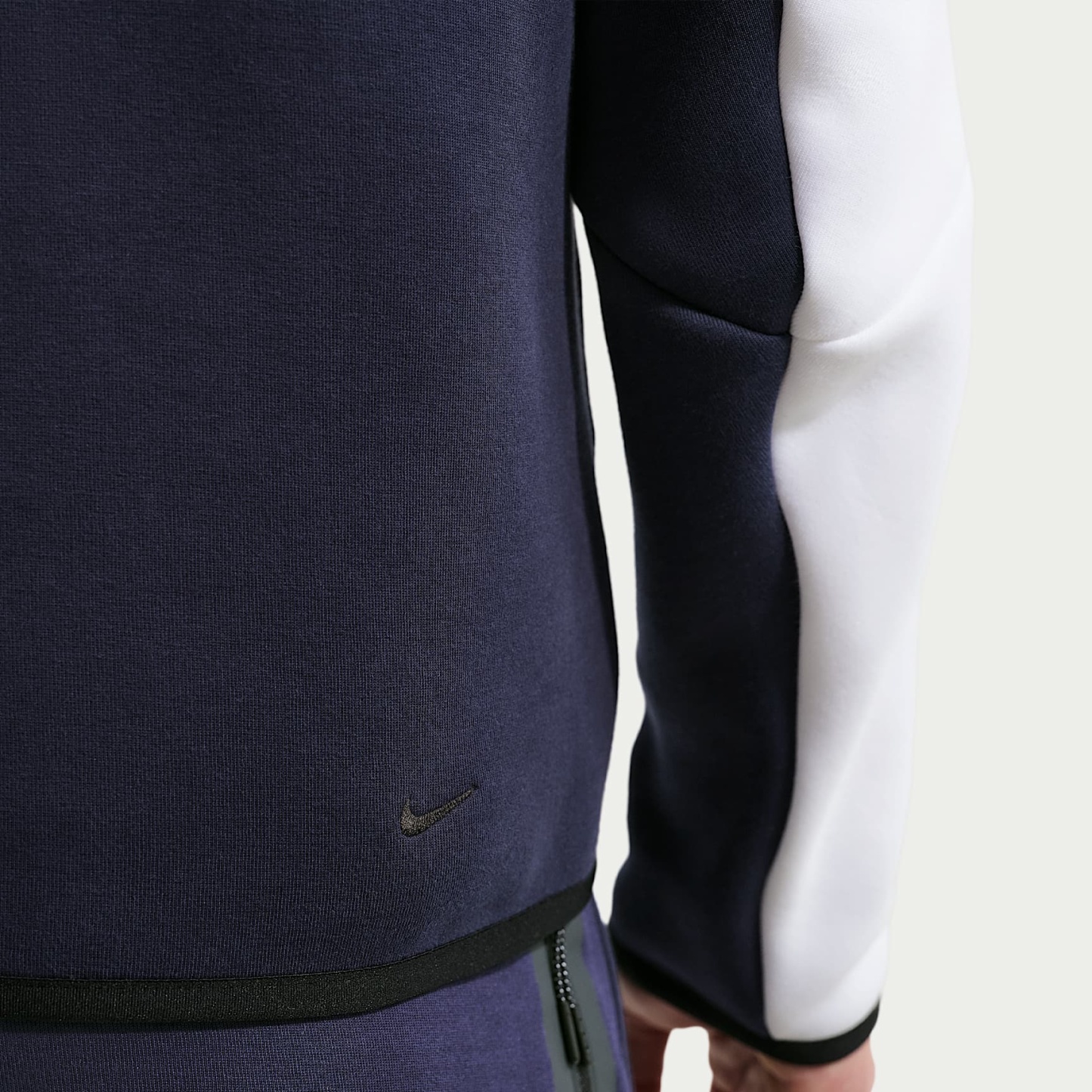 Nike Tech Men's Fleece Windrunner Full-Zip Jacket – White/Obsidian/Speed Red
