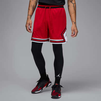 Jordan Sport Men's Dri-FIT 18cm (approx.) Mesh Diamond Shorts – Gym Red/White/Black