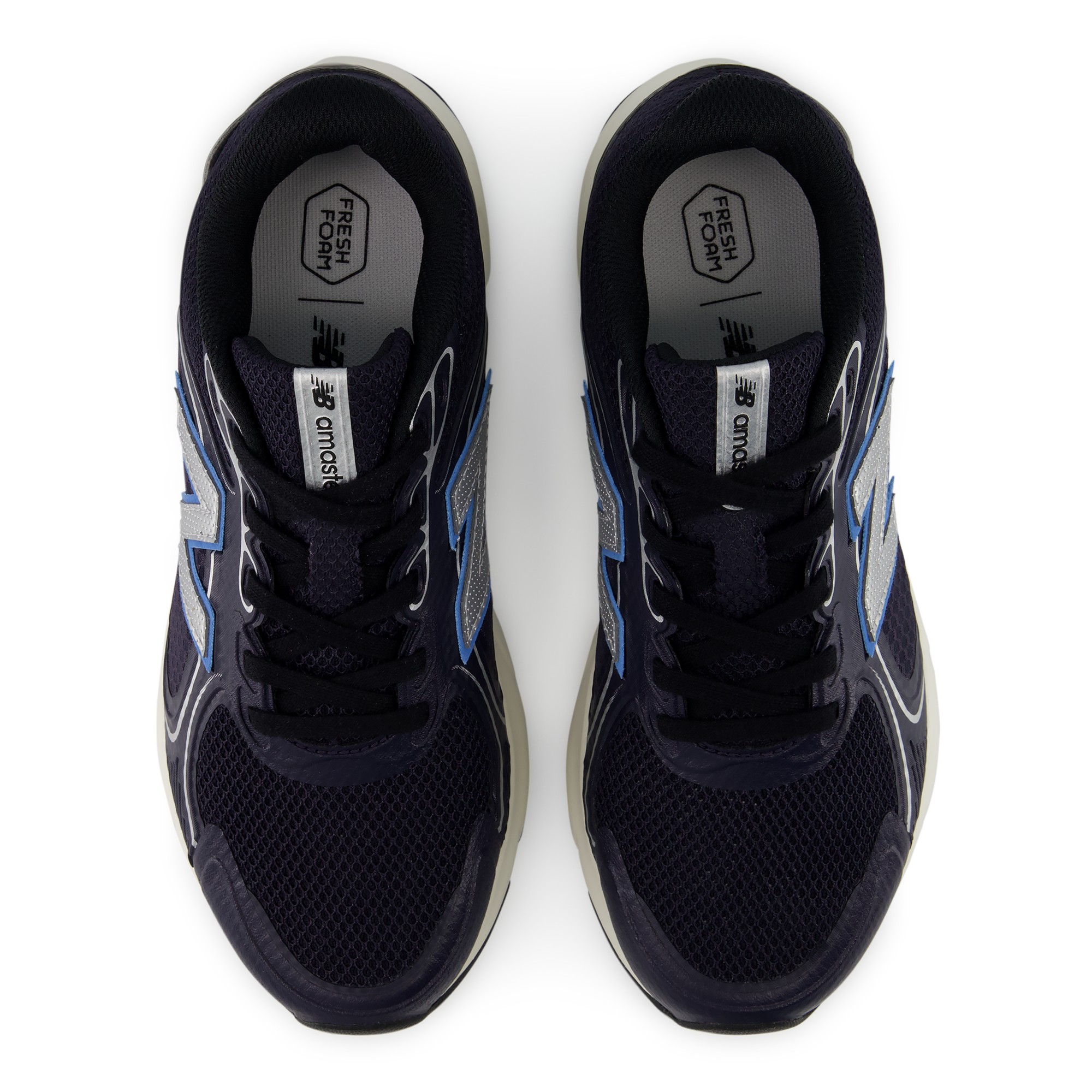 Fresh Foam Amaste – BLACK with SILVER METALLIC and ANALOG BLUE