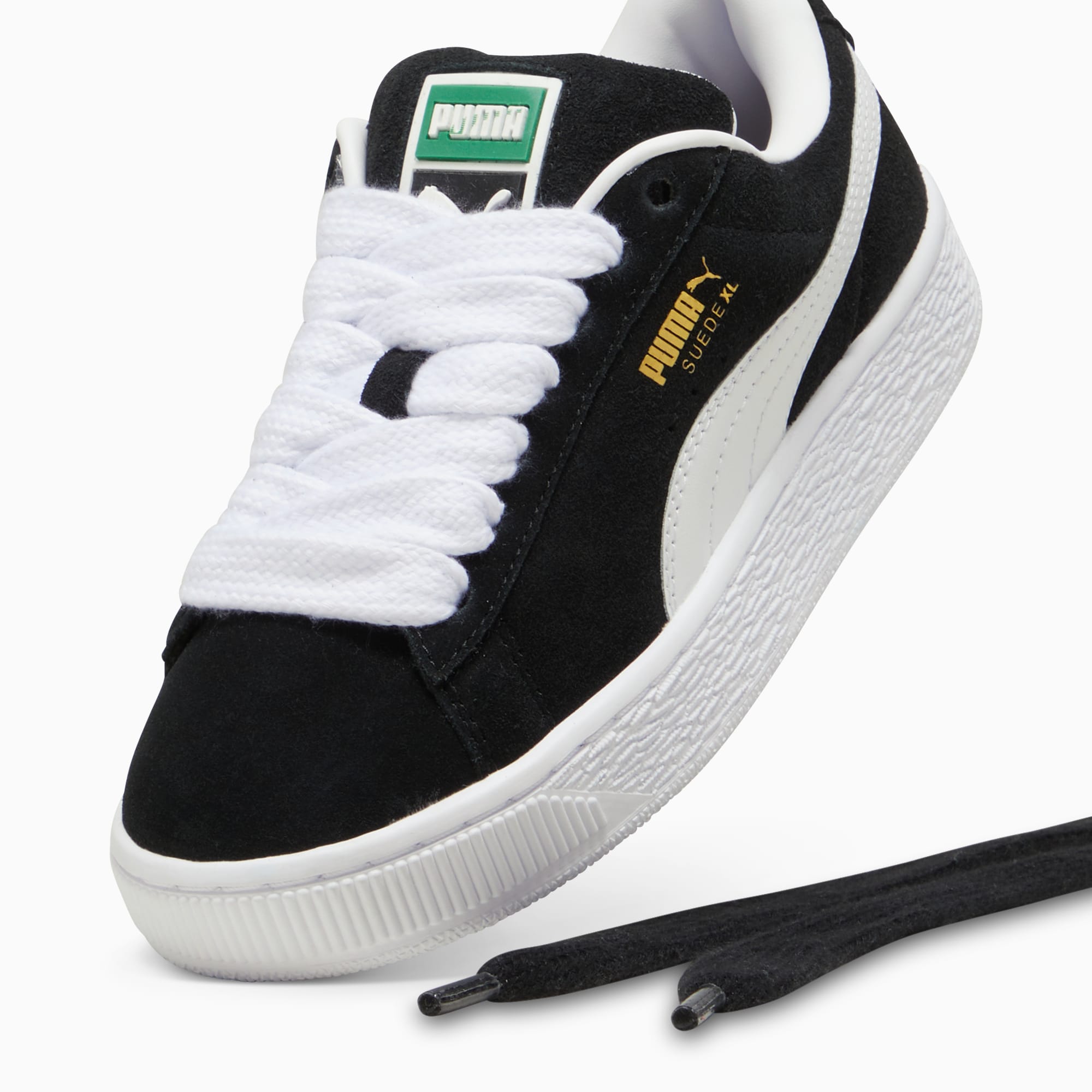 Suede XL Youth Sneakers – PUMA Black-PUMA White