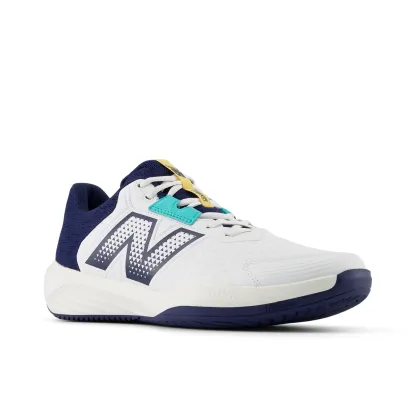 696v6 Synthetic – White with NB Navy and Cyber Jade