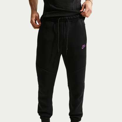 Nike Tech Men's Fleece Joggers – Black/Viotech