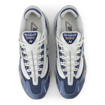 1000 – Vintage Indigo with Light Silver Metallic and Peach Nectar
