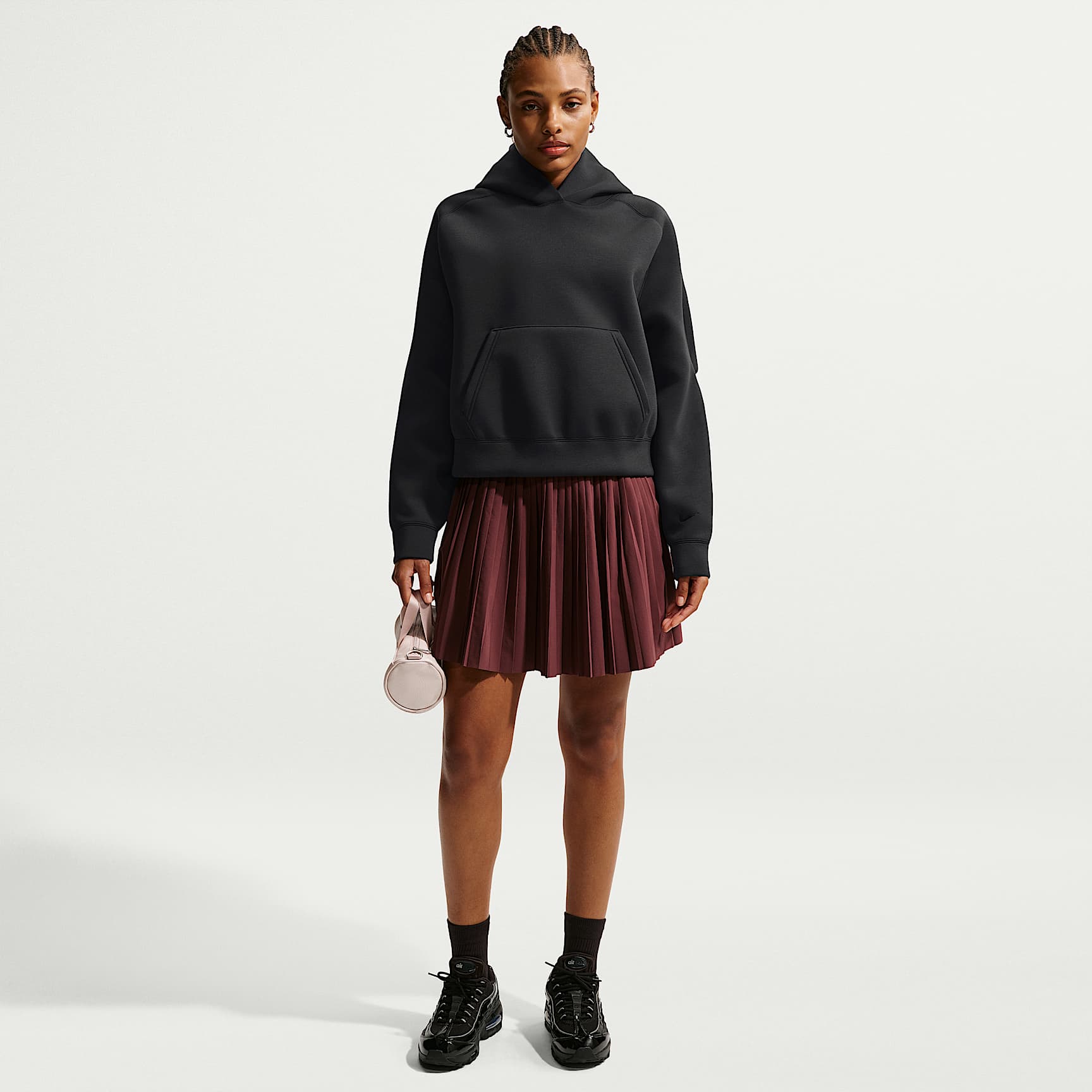 Nike Article Fleece Women's Oversized Hoodie – Black/Black/Black