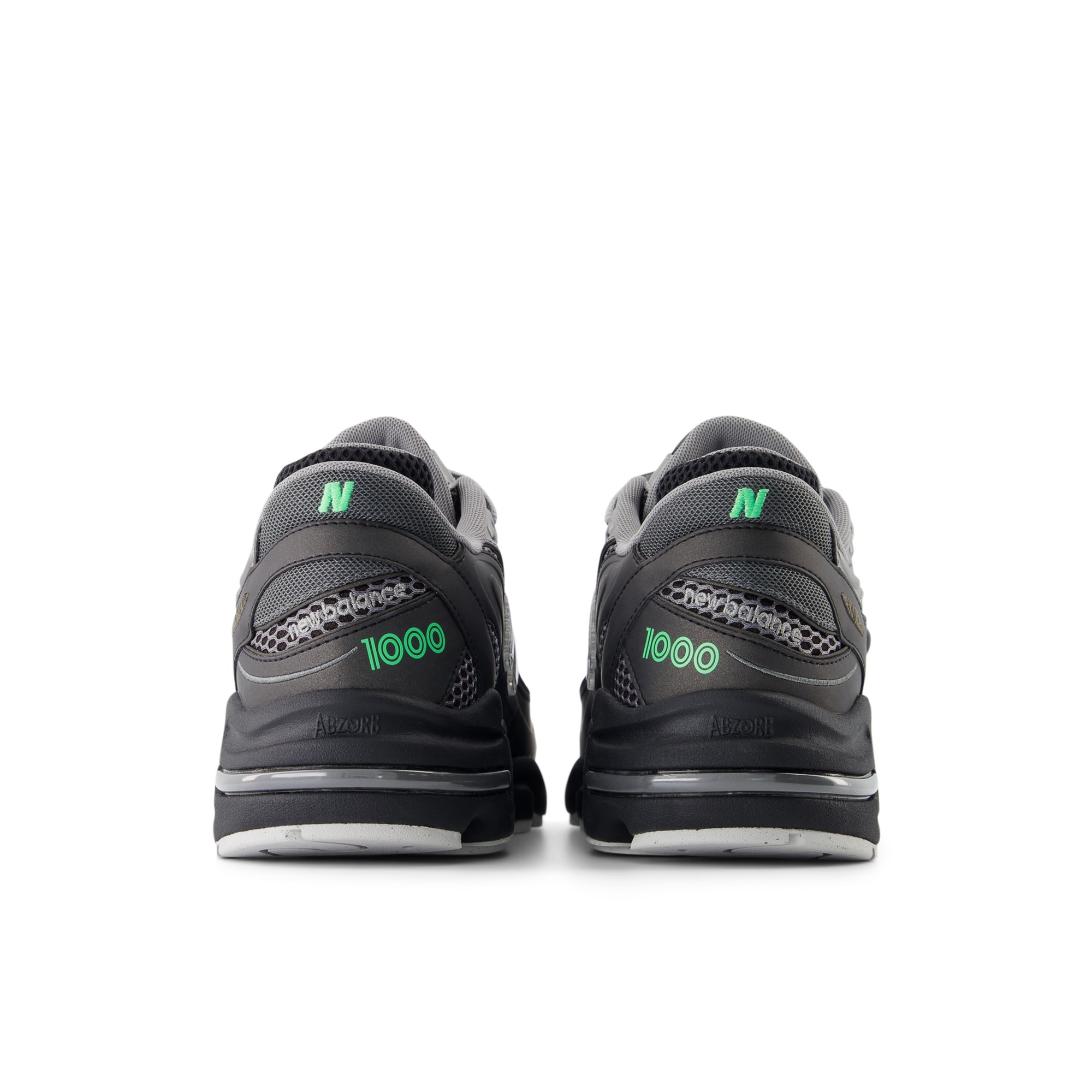 1000 – Black with Dark Silver Metallic and Lime Leaf