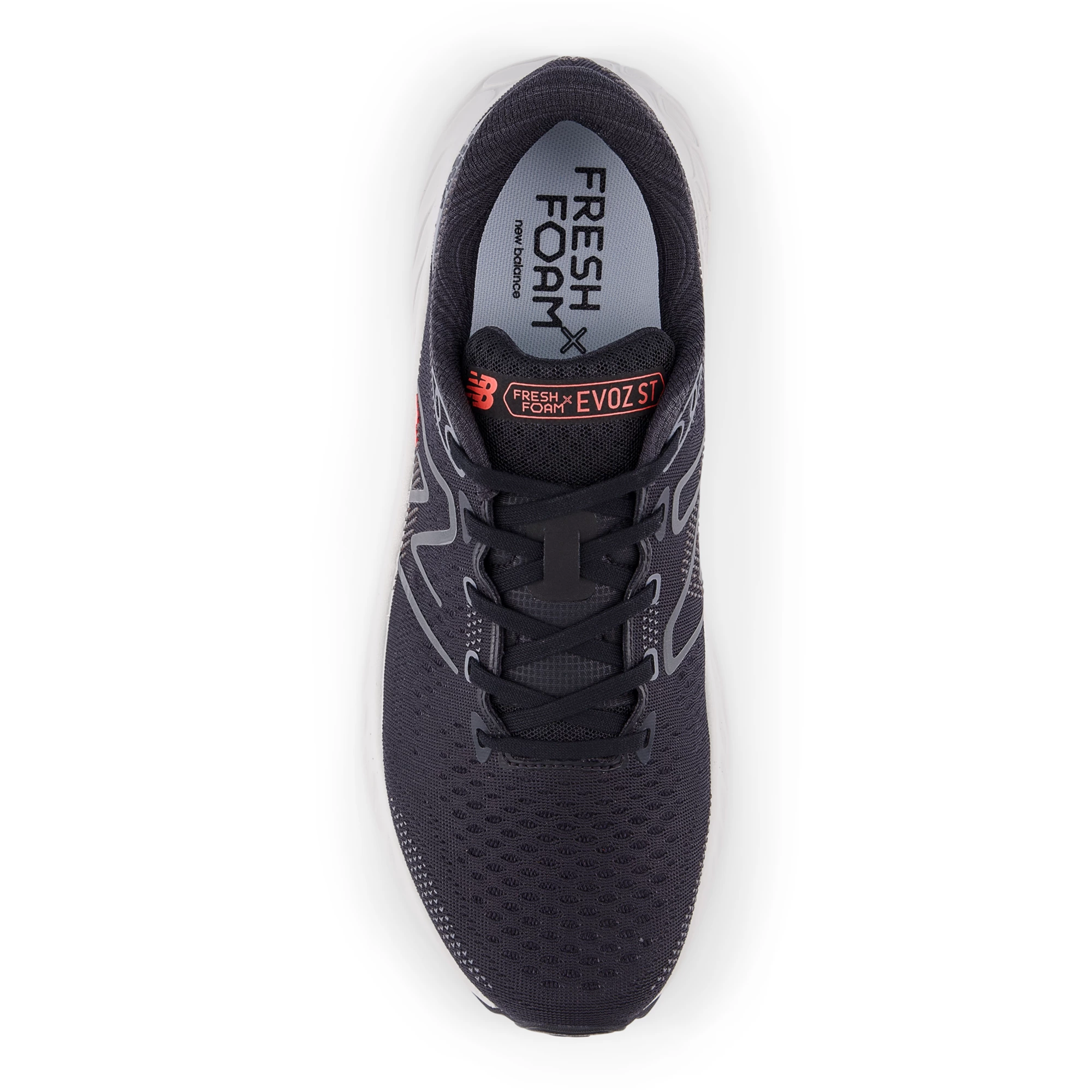 Fresh Foam X Evoz ST v1 – Black with Grey Matter and Urgent Red
