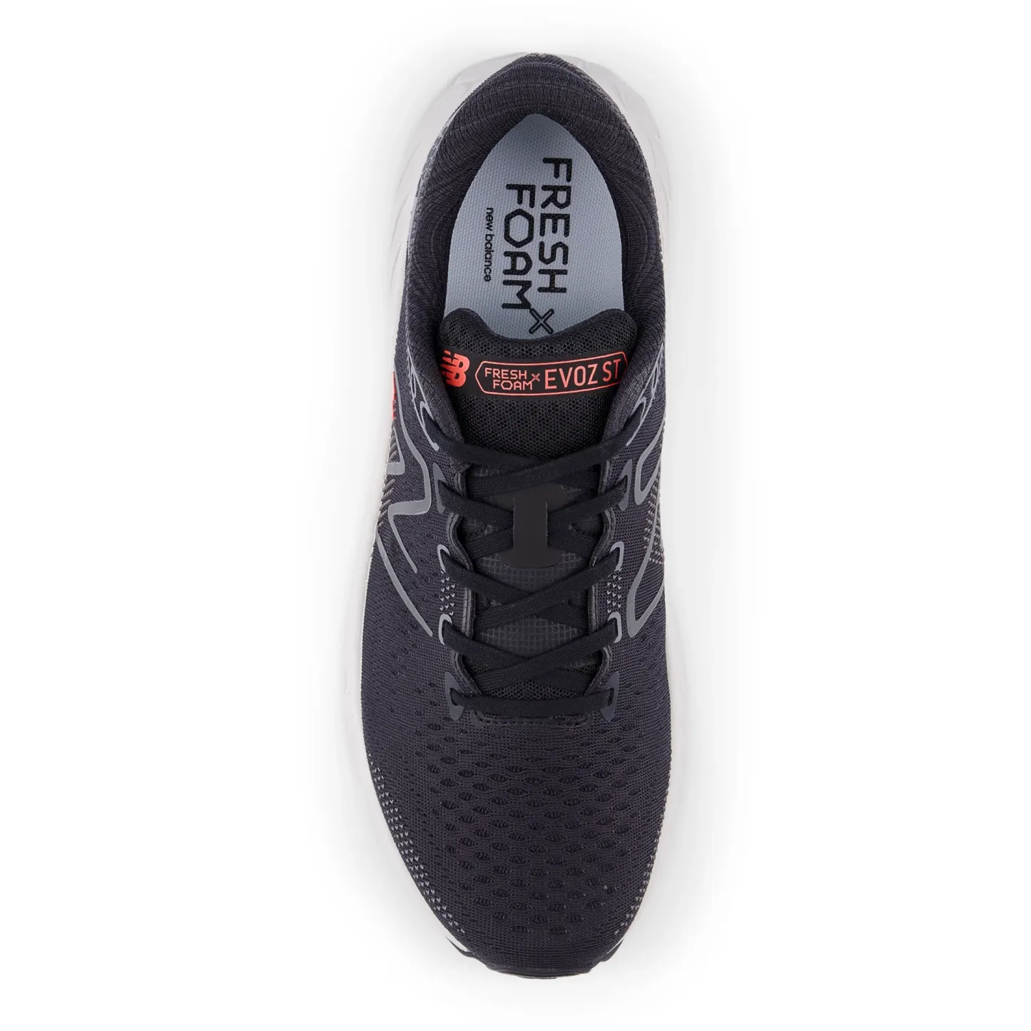 Fresh Foam X Evoz ST v1 – Black with Grey Matter and Urgent Red