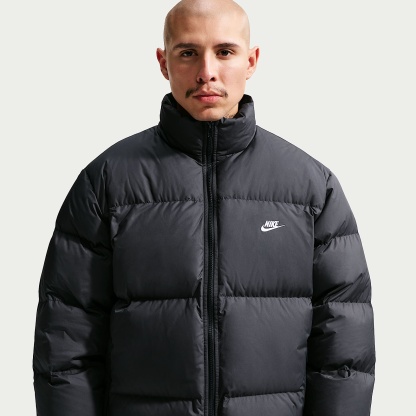 Nike Sportswear Club Men's Therma-FIT Down Puffer Jacket – Black/White