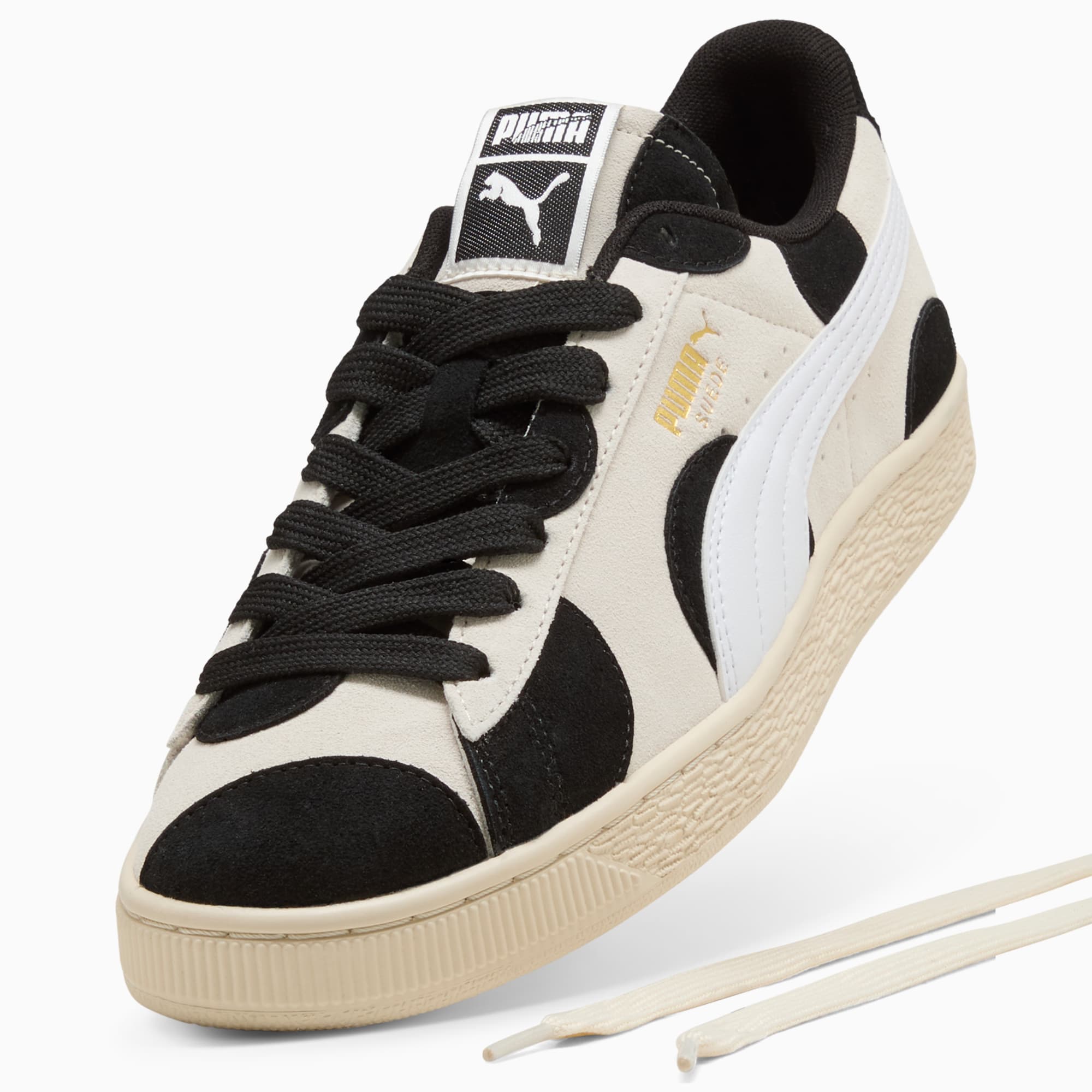 Suede Printed Sneakers Unisex – Alpine Snow-PUMA Black