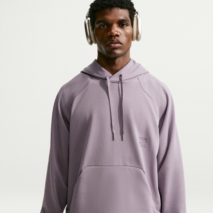 Nike N.A.C. Men's Dri-FIT Oversized Fleece Training Hoodie – Purple Smoke/Purple Smoke