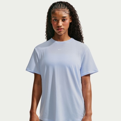 Nike One Relaxed Women's Dri-FIT Short-Sleeve Top – Hydrogen Blue/White