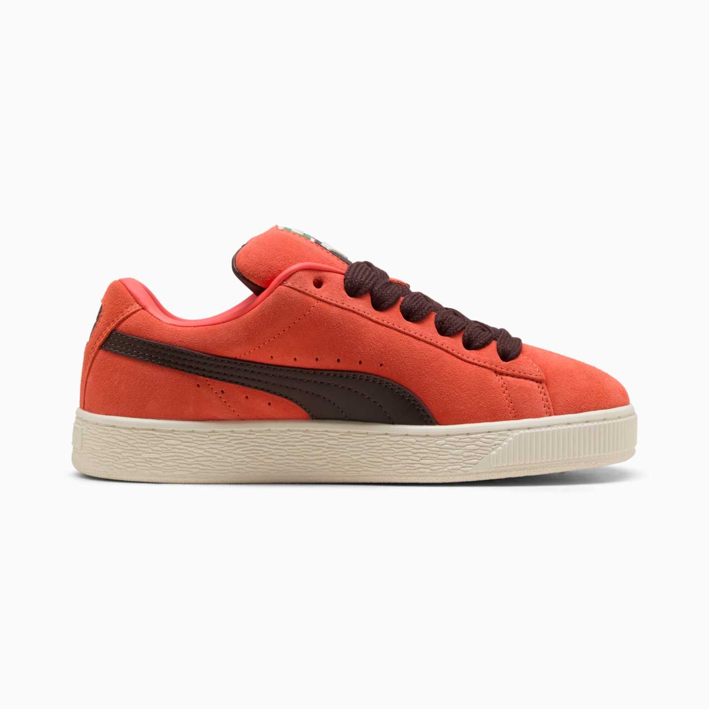 Suede XL Sneakers Unisex – Red Glamour-Chocolate Brown
