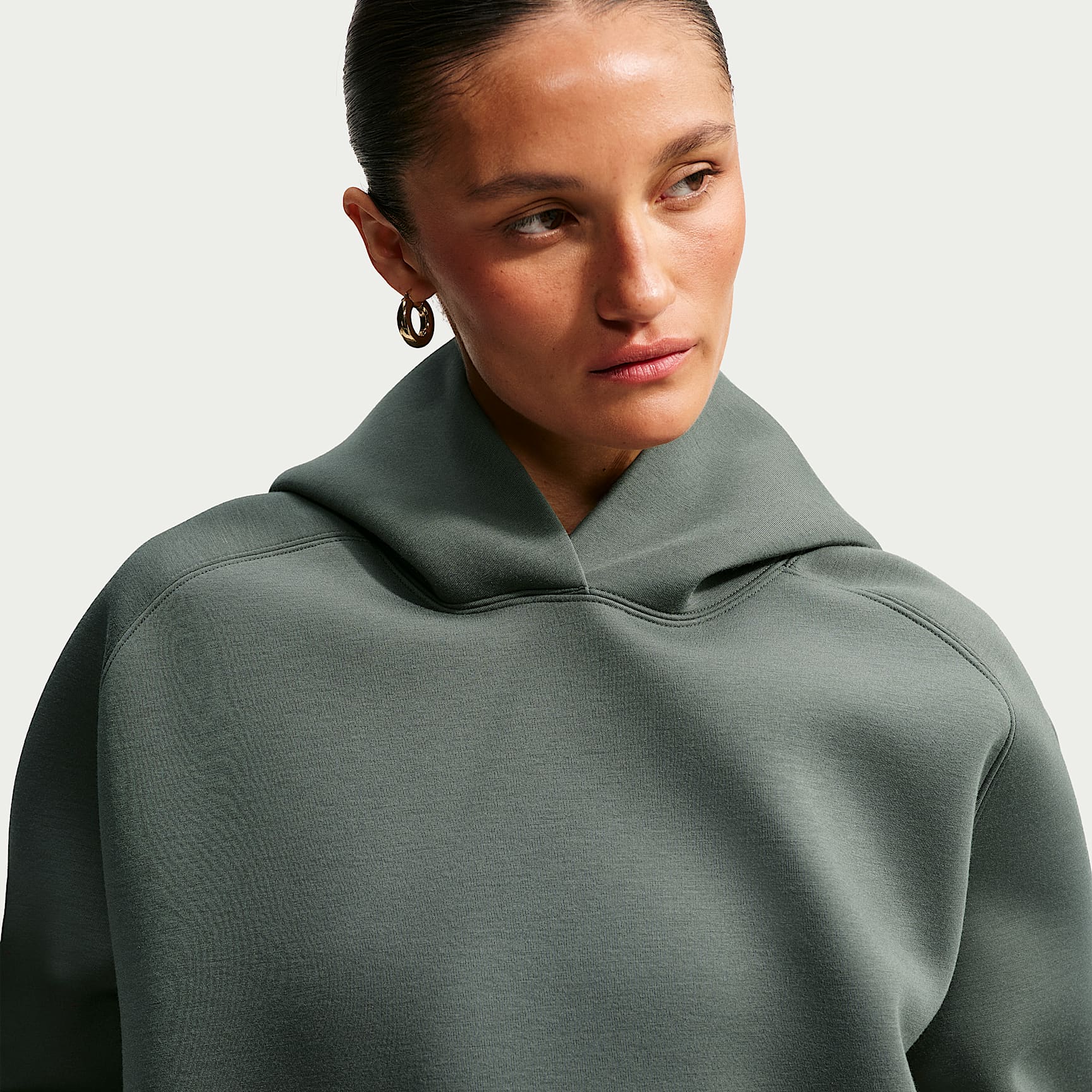 Nike Article Fleece Women's Oversized Hoodie – Camo Green/Camo Green