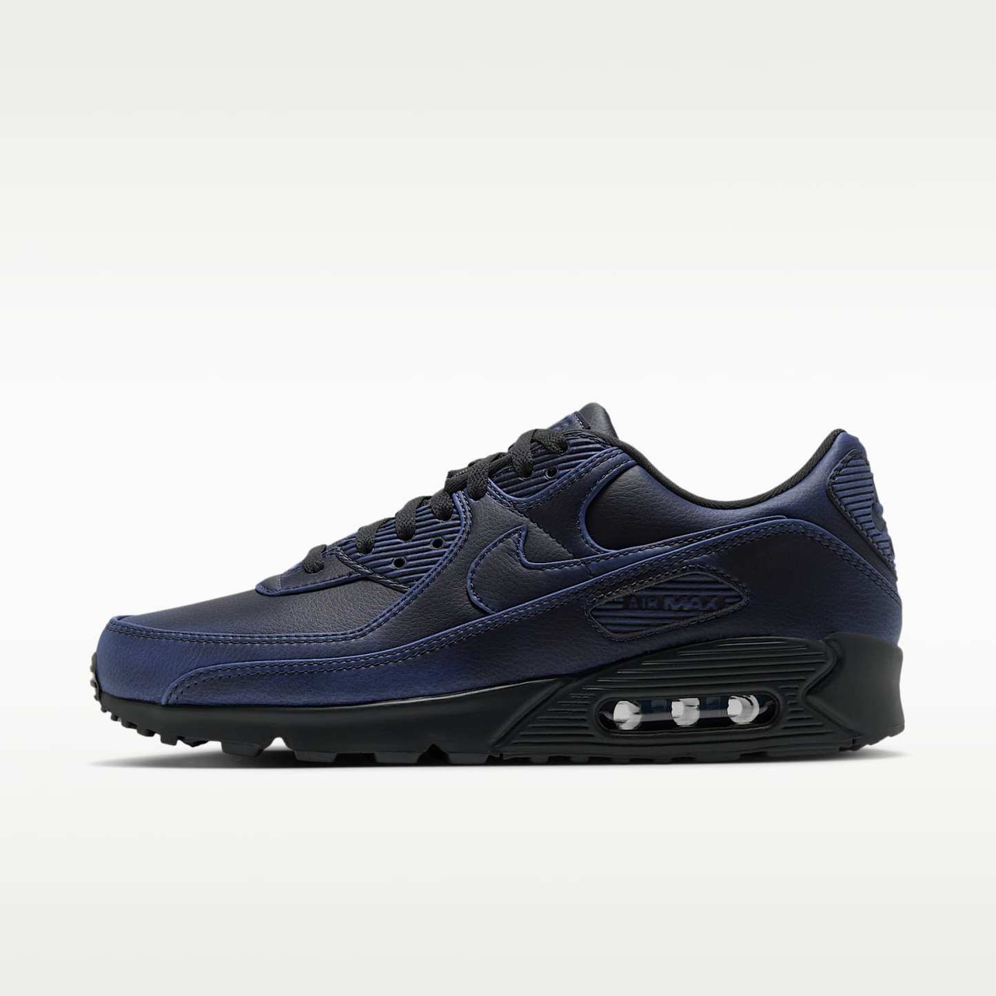 Nike Air Max 90 Premium Men's Shoes – Dark Smoke Grey/University Blue/Dark Smoke Grey