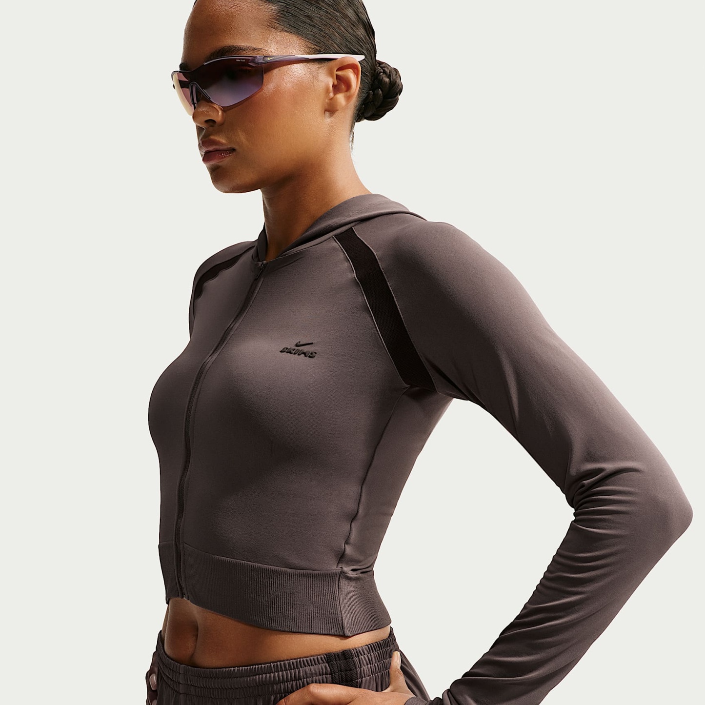 NikeSKIMS Stretch Knit Women's Full-Zip Baby Hoodie – NSKM Resin/NSKM Phoenix/NSKM Resin